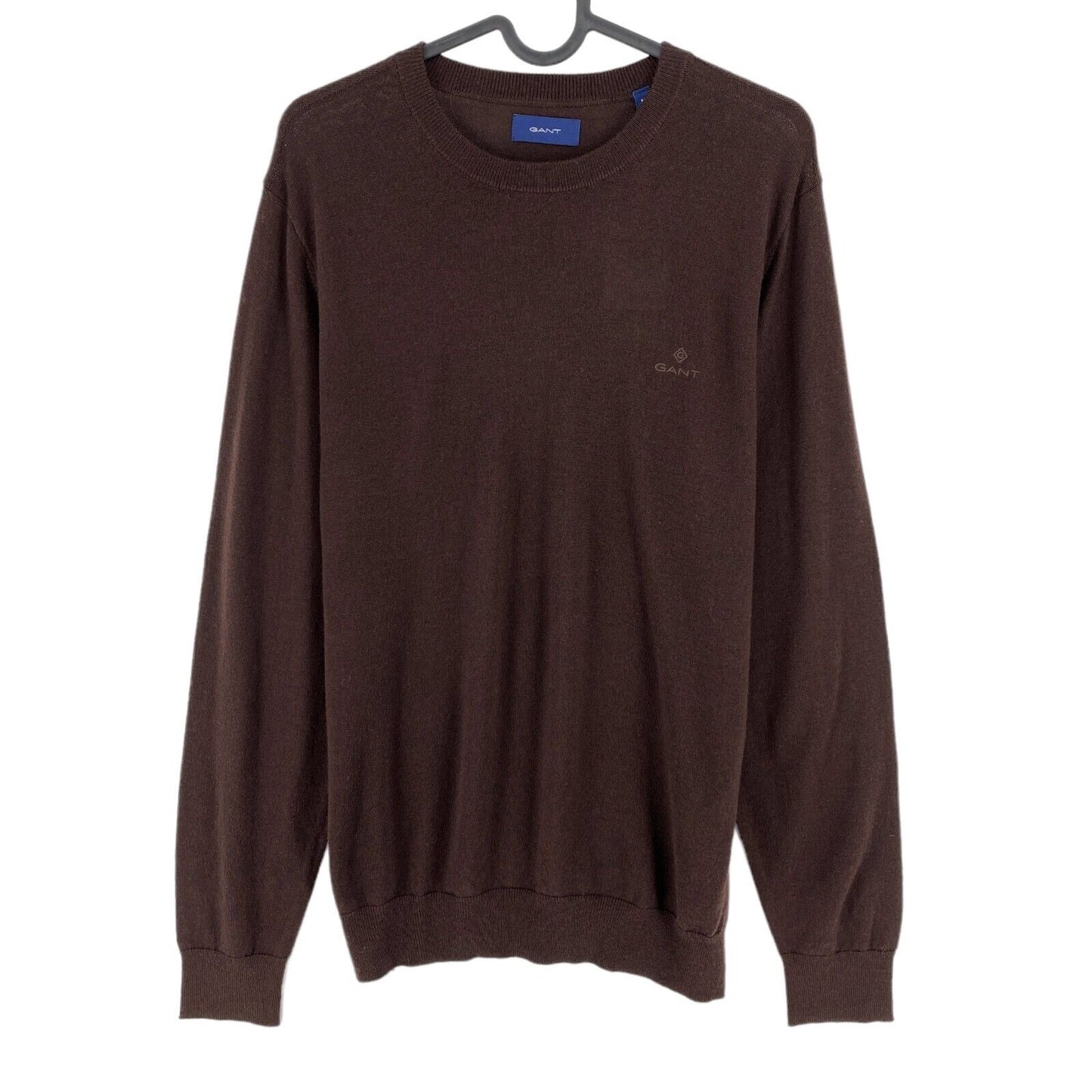 GANT Brown 100% Wool Crew Neck Sweater Pullover Size M