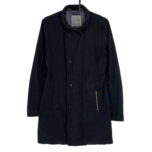 G-STAR RAW MINOR Black 100% Cotton Trench Coat Size XS