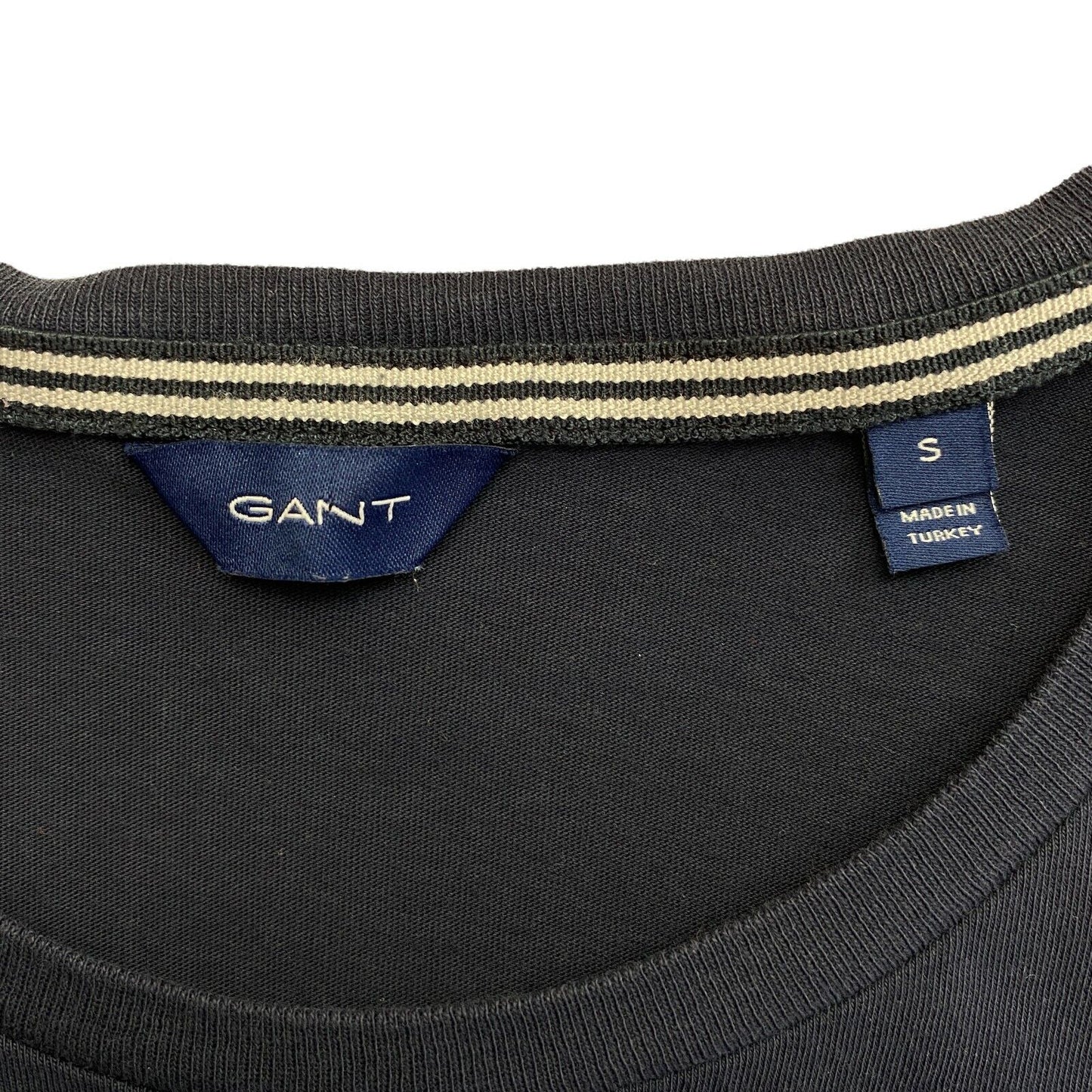 GANT T-shirt à col rond avec logo bleu marine taille S