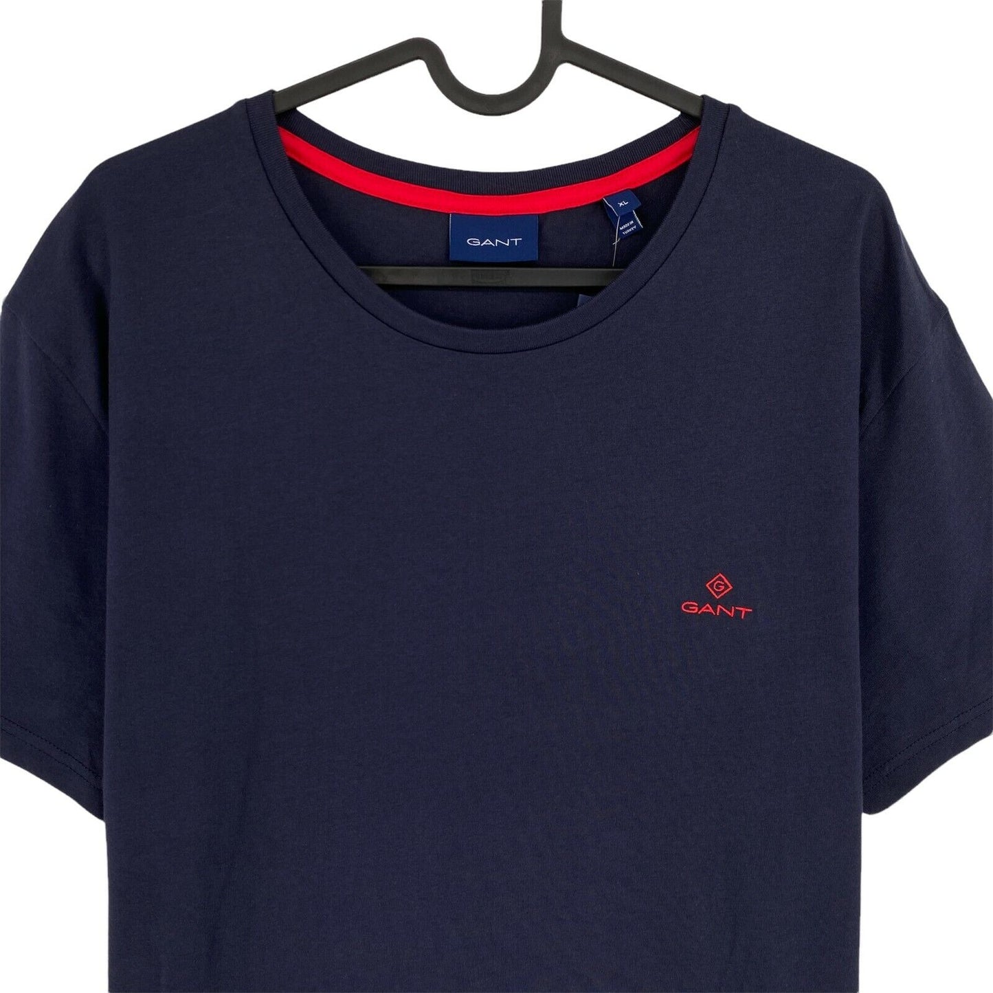 GANT Navy Blue Contrast Logo Crew Neck T Shirt Size XL