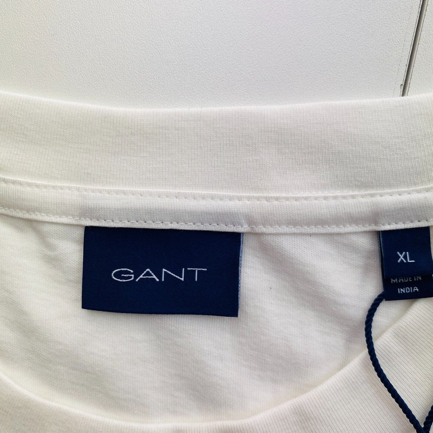 GANT White Tonal Archive Shield Crew Neck T Shirt Size XL