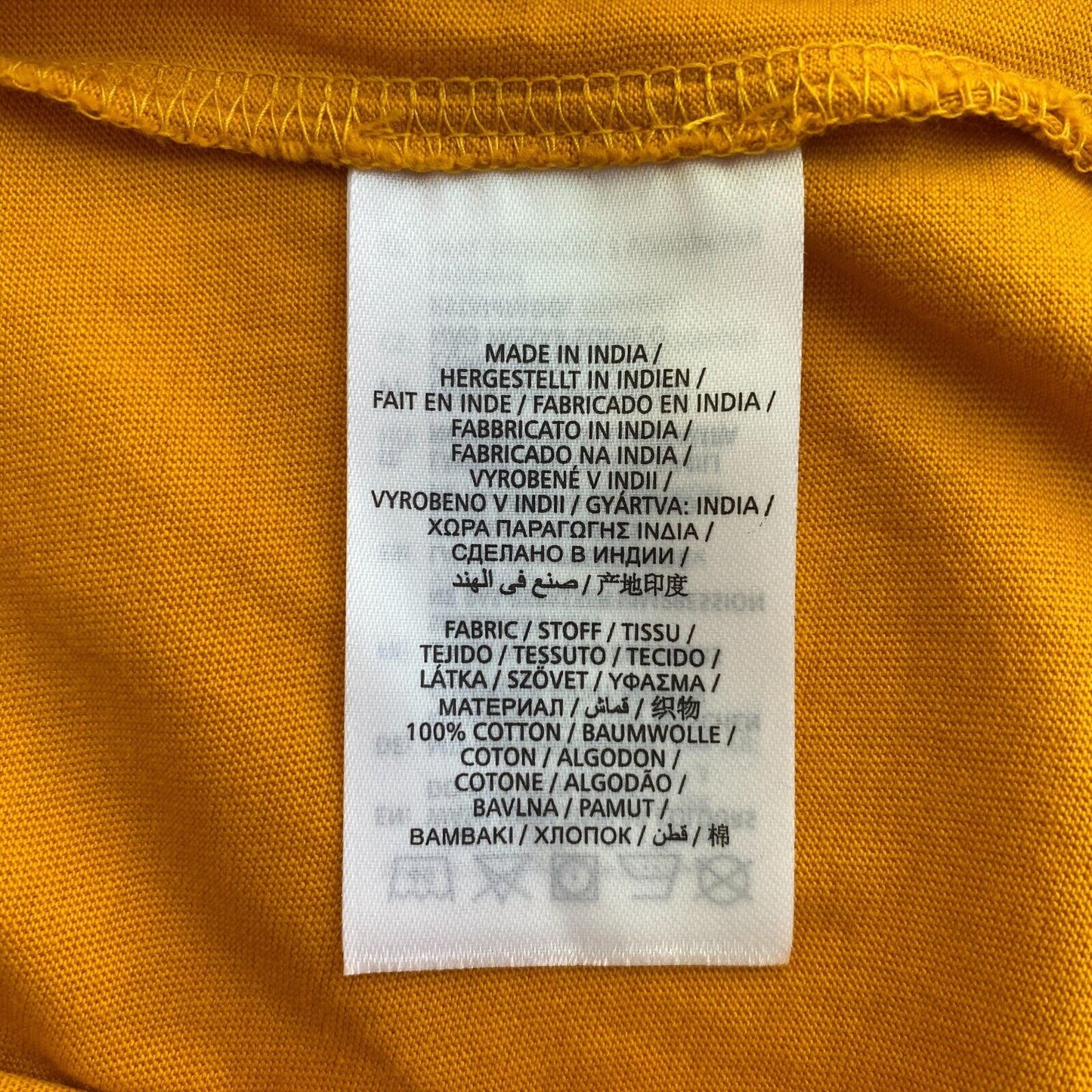 GANT Yellow Graphic Crew Neck T Shirt Size L