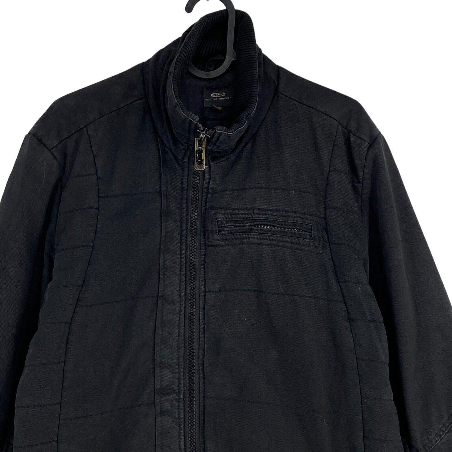 G-STAR RAW LAKE Black 100% Cotton Over Coat Jacket Size L