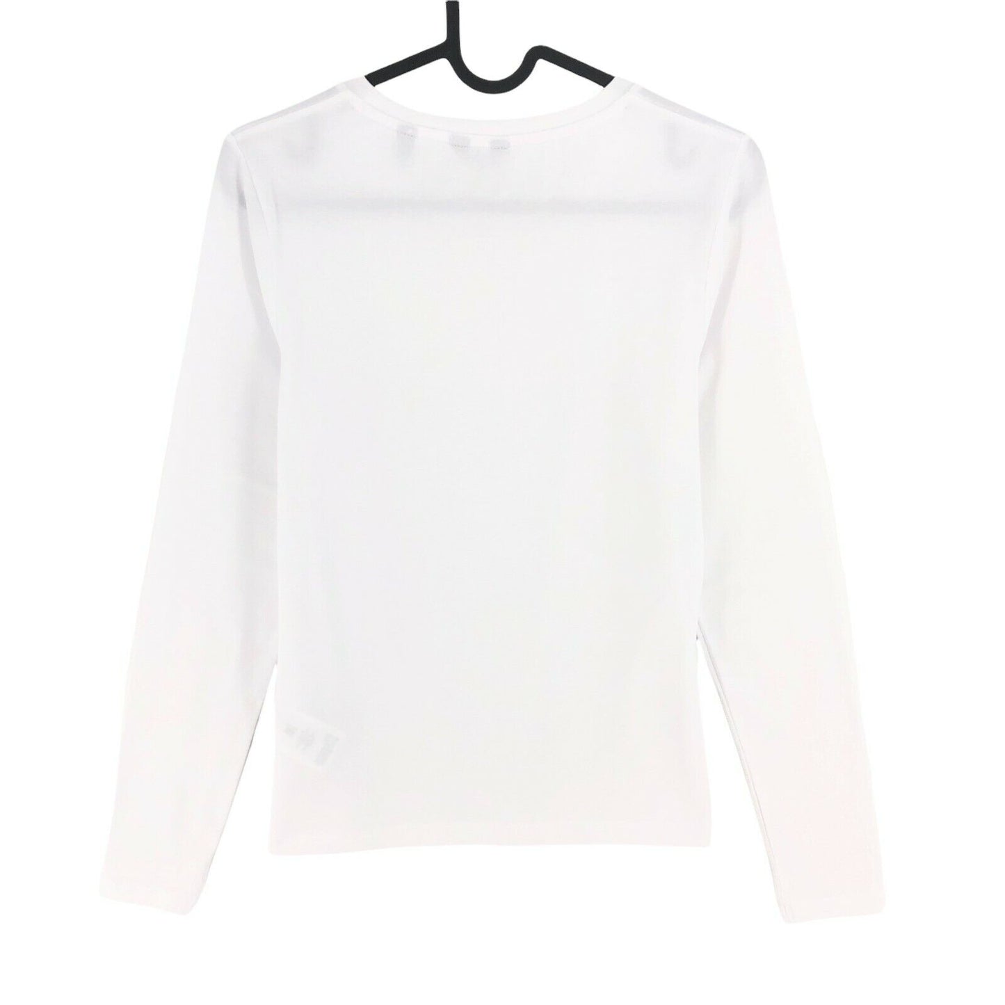 GANT White Crew Neck Long Sleeves T Shirt Top Size XS