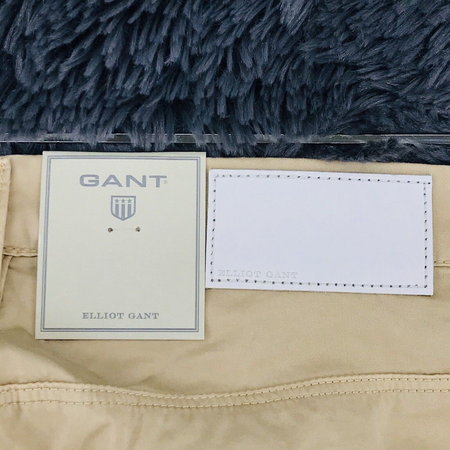 €135 GANT AMY Damen Beige Normal Waist Regular Fit Schmaler Bein Capri Hose W27