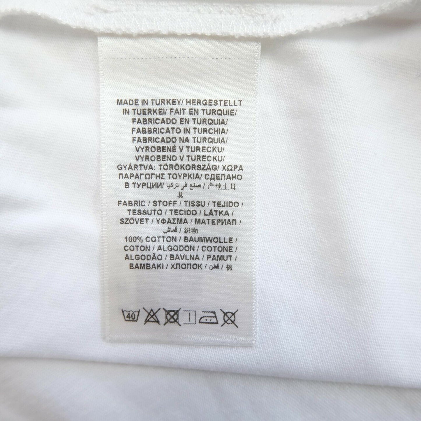 GANT T-shirt blanc à col rond avec grand logo Taille XS M