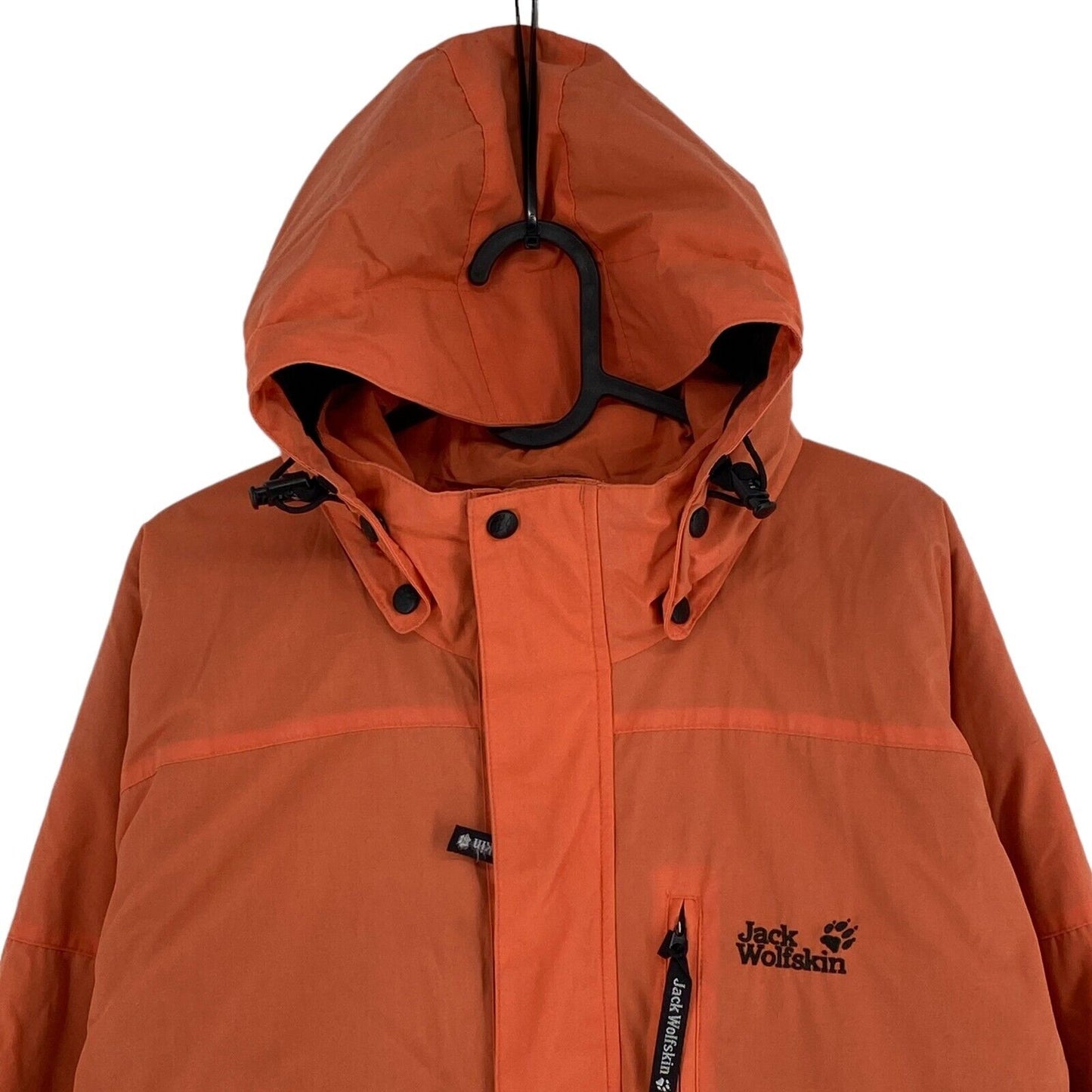 Jack Wolfskin Orange Cotton Blend Hooded Jacket Coat Size XS