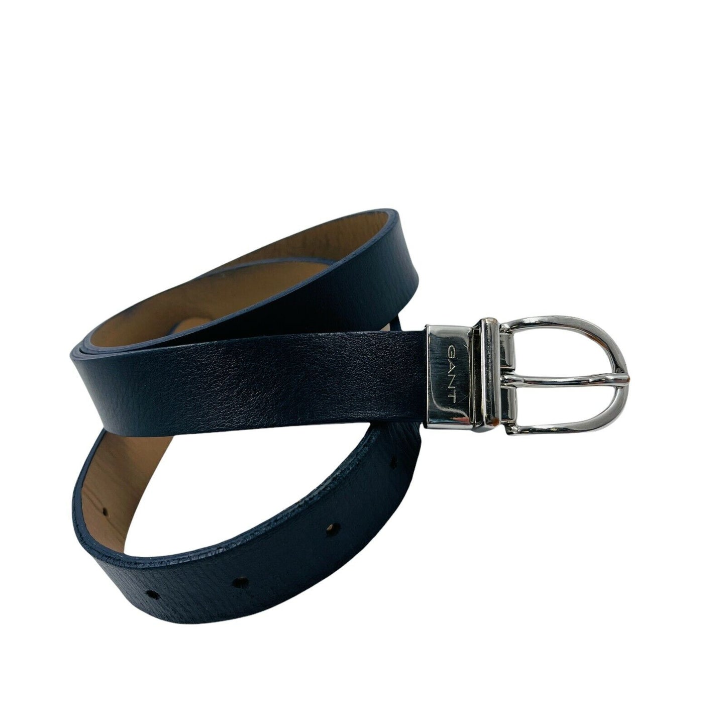 GANT Ladies Dark Blue Brown Reversible Leather Belt Size 85cm 34 inches