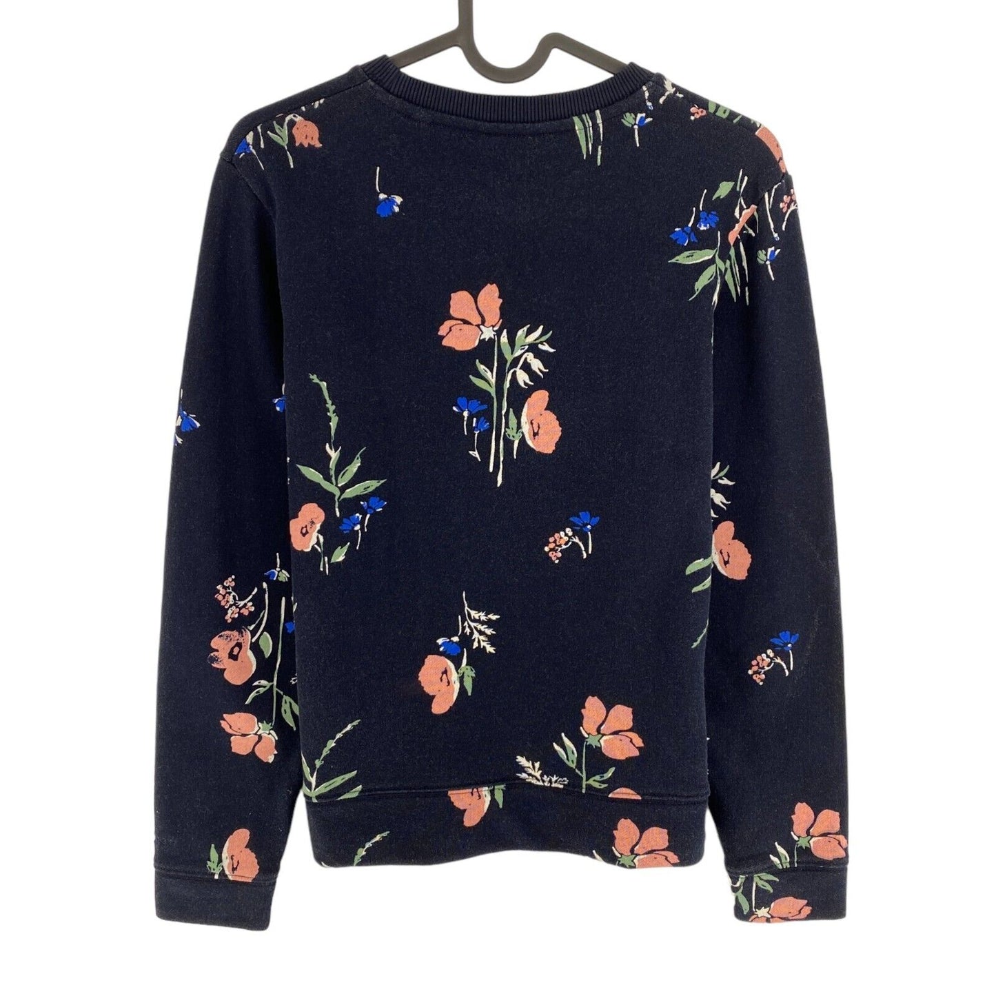 GANT Navy Blue Floral Print Crew Neck Sweater Jumper Size XS