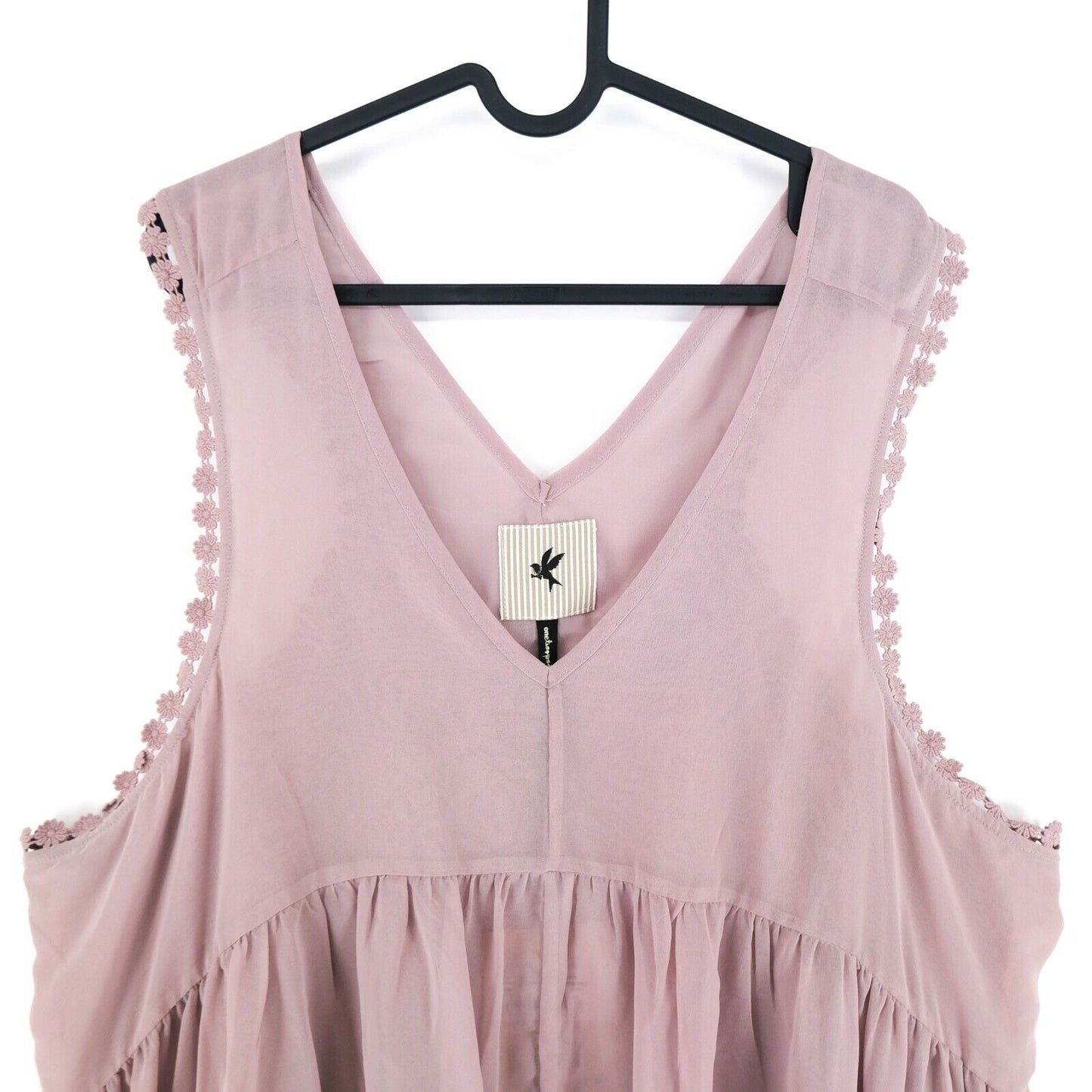 ONE TEASPOON Rosa ausgestelltes, locker sitzendes Top, Bluse, Größe EU 32 34 UK 6 8 US 4 6