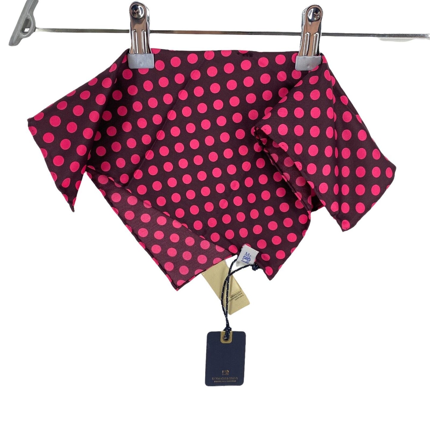 Scotch & Soda Dark Red Polka Dot Print Scarf Shawl