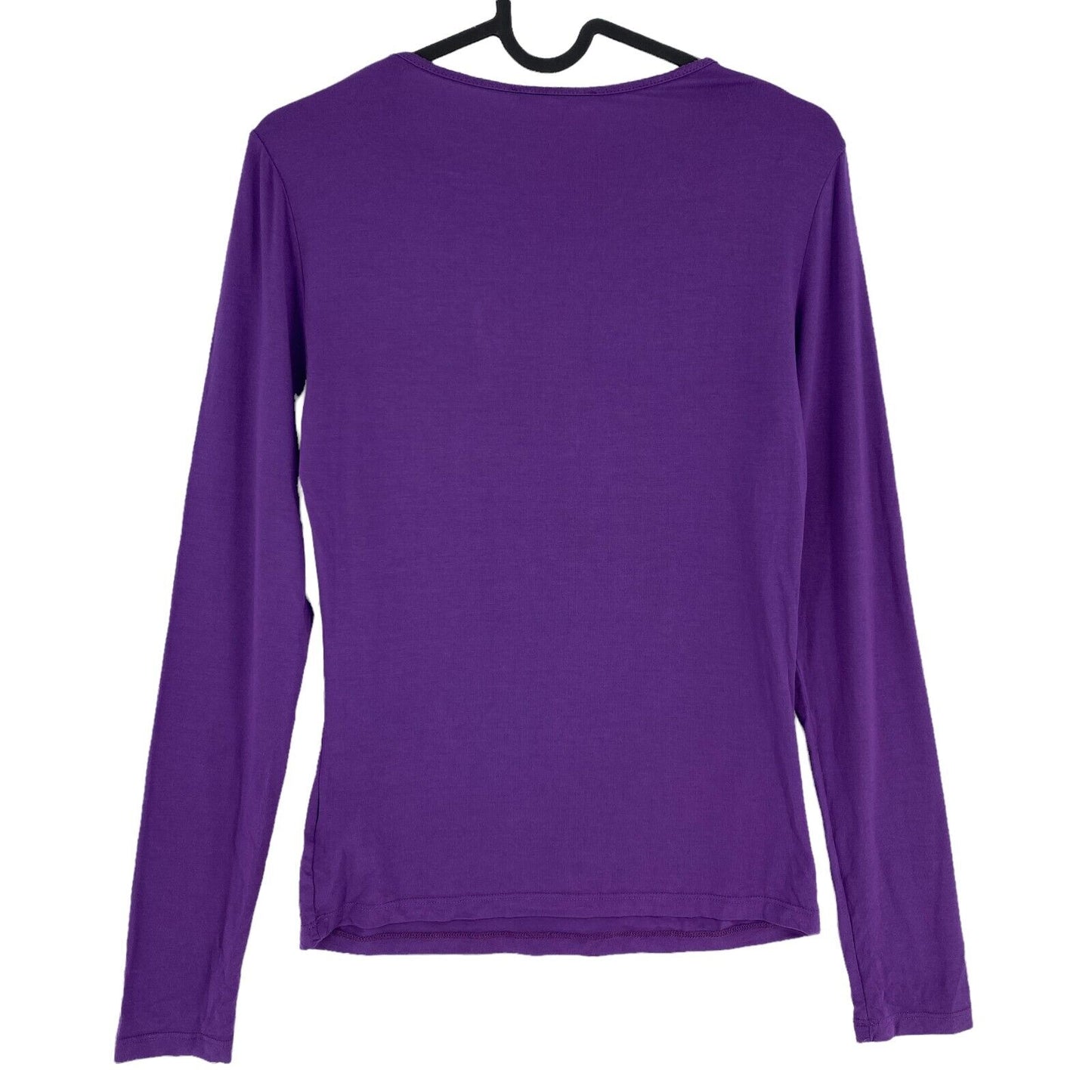 RPR €162 BLUGIRL FOLIES Purple Round Neck Top Blouse Size IT 42 EU 38 UK 10 US 8