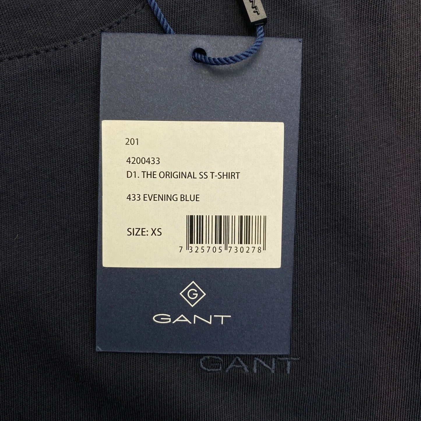 GANT Navy Blue Original Crew Neck T Shirt Size XS S