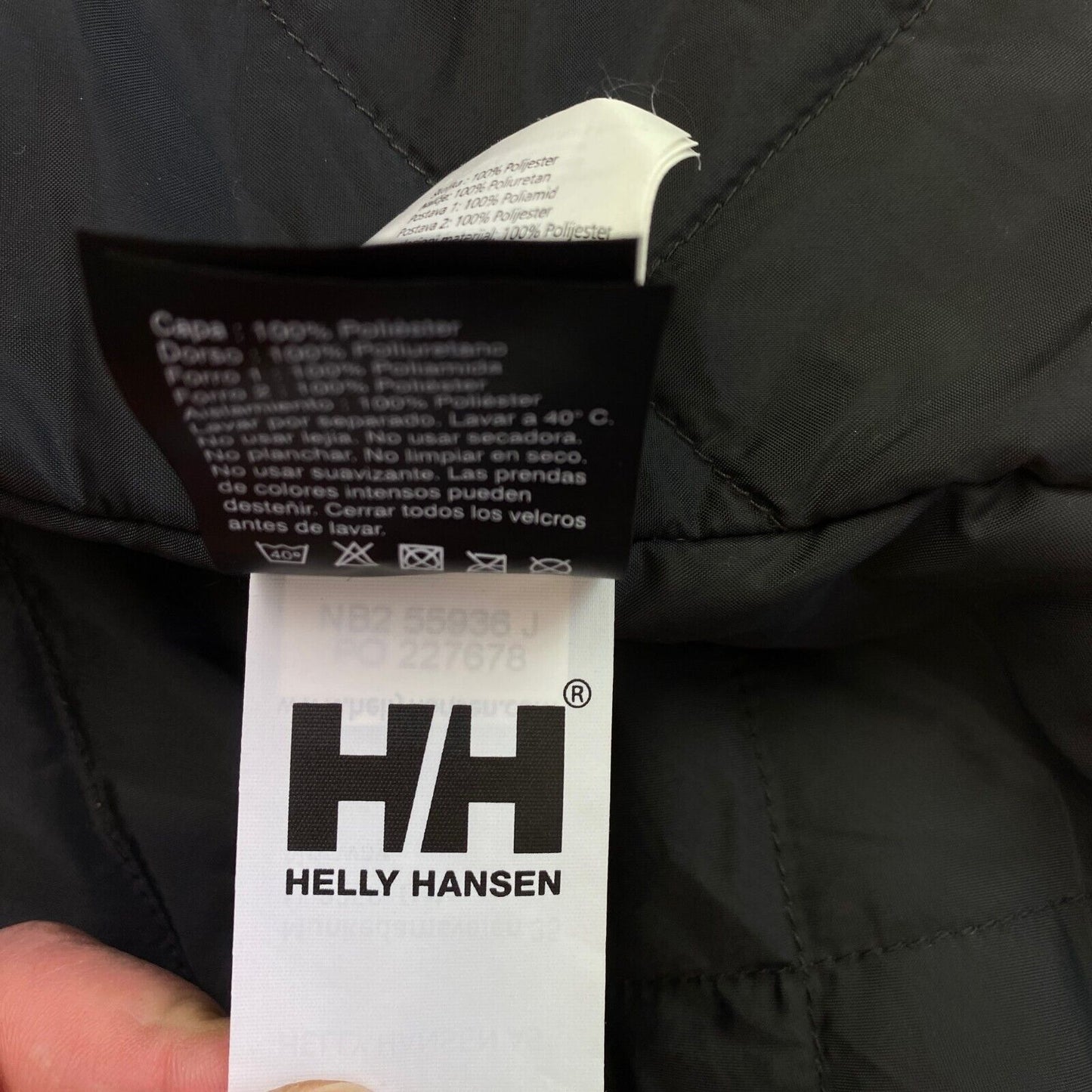 HELLY HANSEN Black Hooded HELLY TECH Parka Jacket Coat Size S