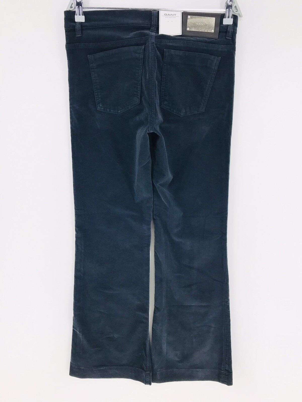 GANT Women Dark Grey Regular Bootcut Fit Velvet Pants Trousers W29