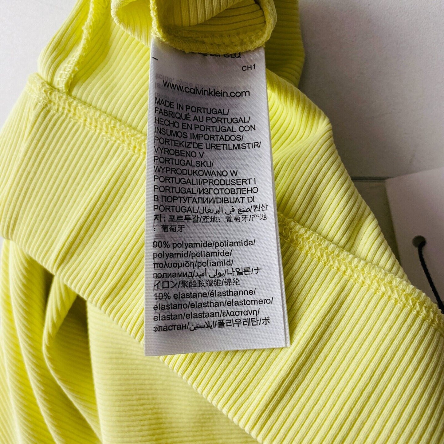 CALVIN KLEIN Yellow Straight Fit Cord Skirt Size M