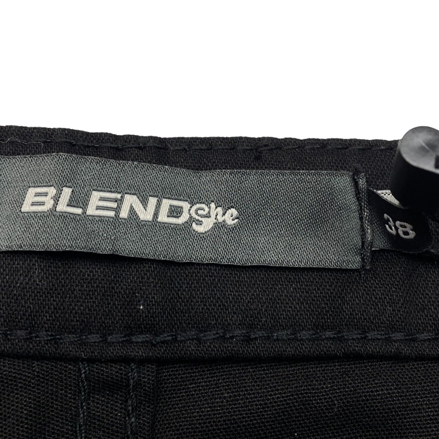 BLEND She Black Cotton Blend Straight Trousers Pants Size EU 38 W30 L34