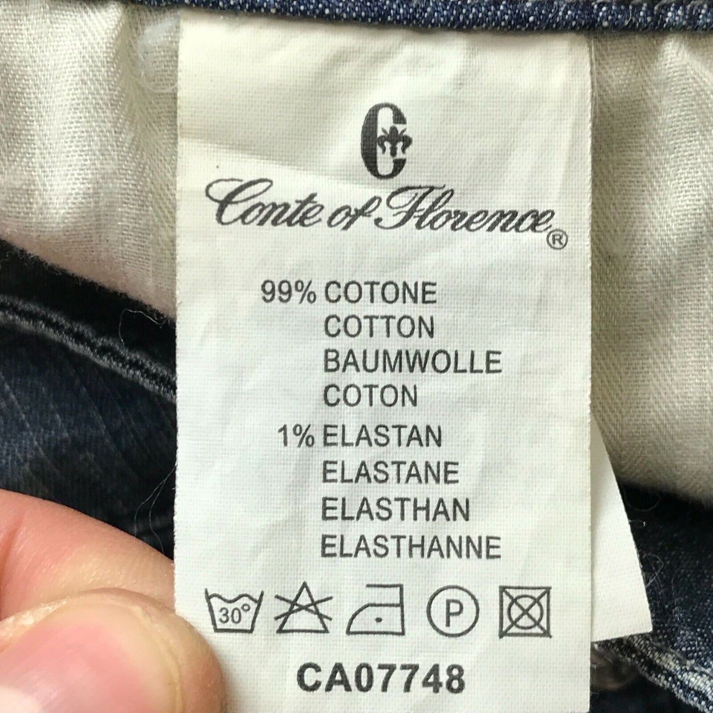 Conte of Florence Damen Jeans, Blau, Regular Straight Fit, Größe 46 W29