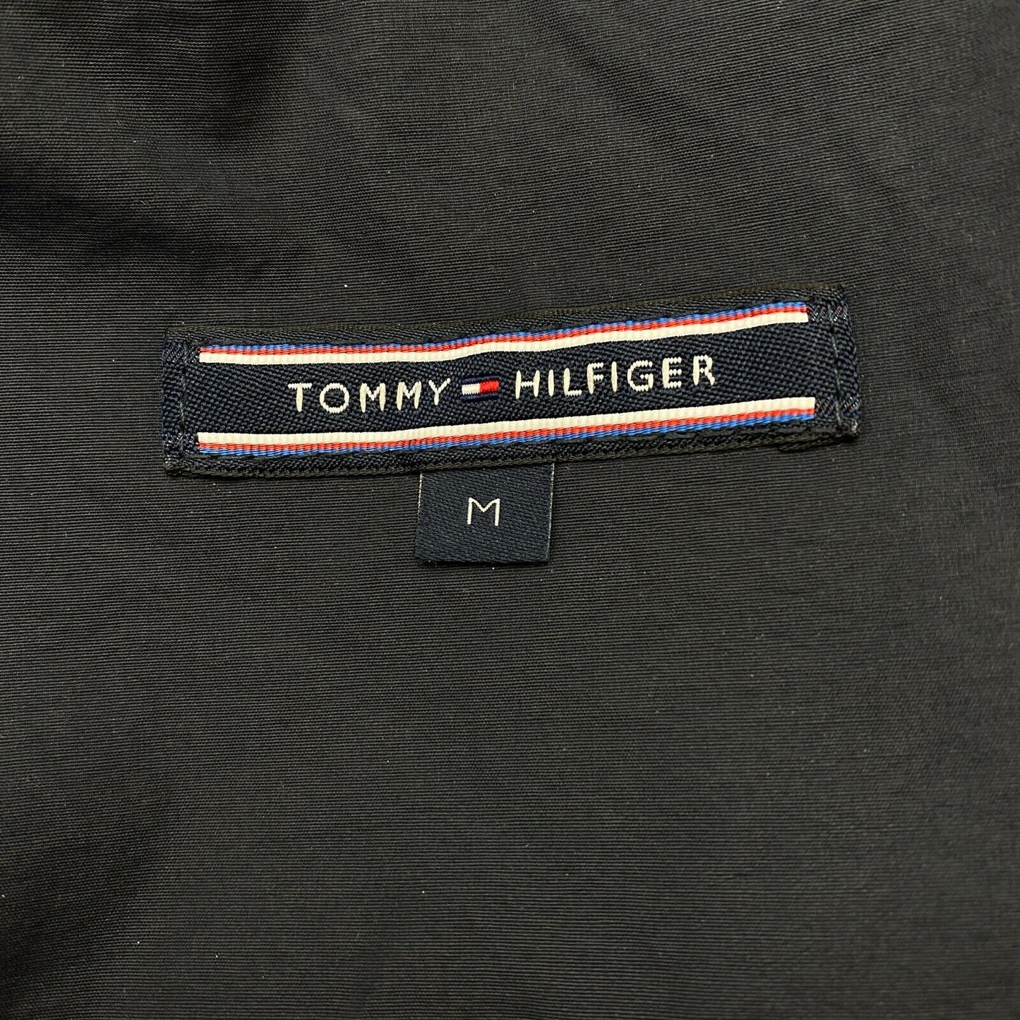 TOMMY HILFIGER Navy Blue Cotton Blend Hooded Jacket Size M