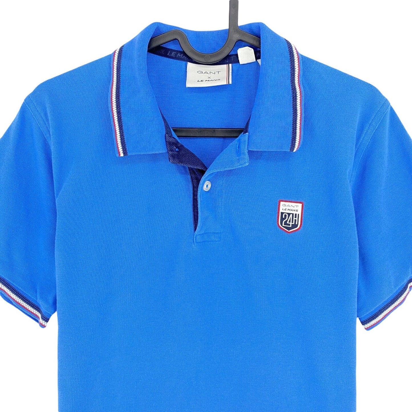 GANT x LE MANS Blaues LM Pique Rugger Poloshirt, Größe M