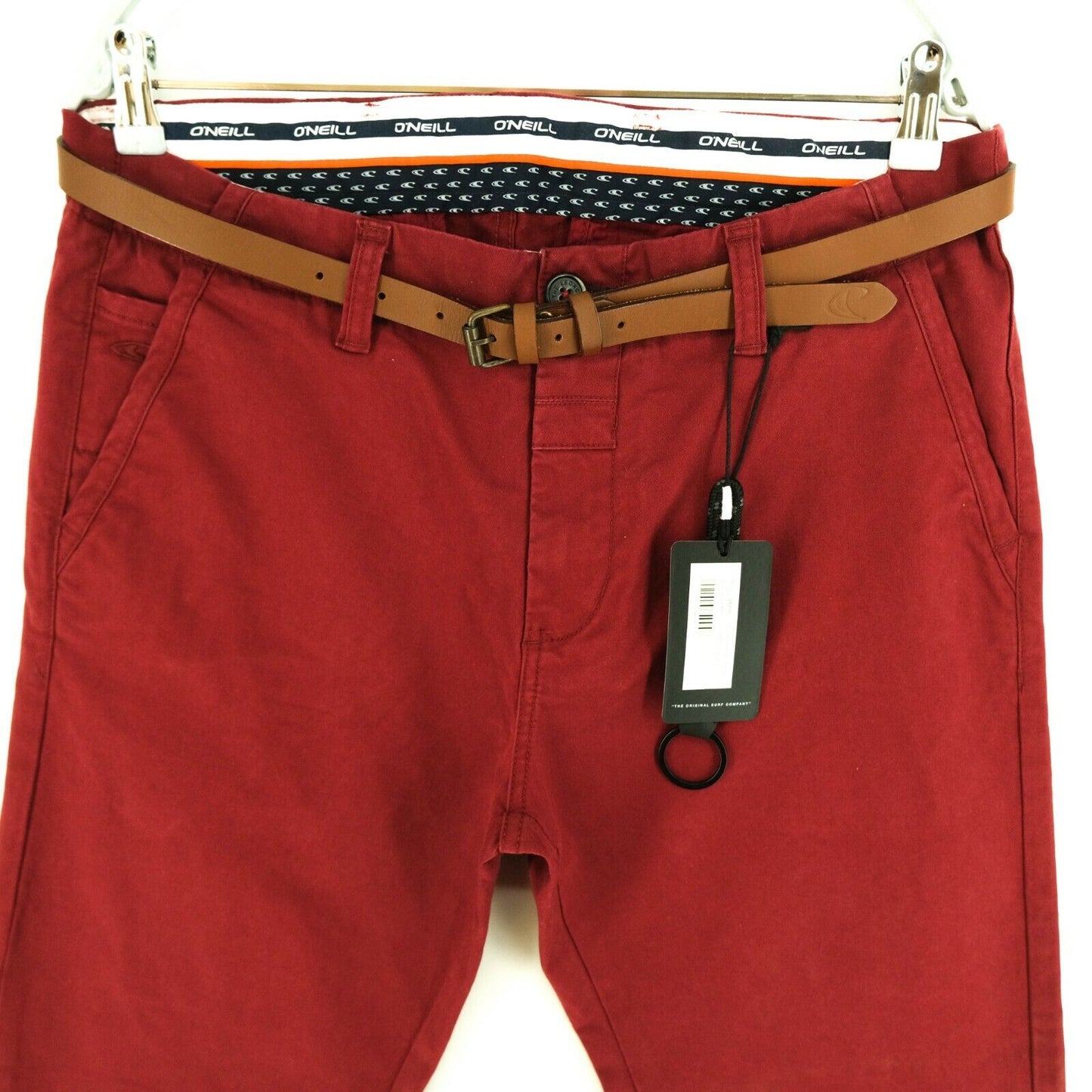 O'NEILL Red LM Chino With Belt Pants Trousers Size 32