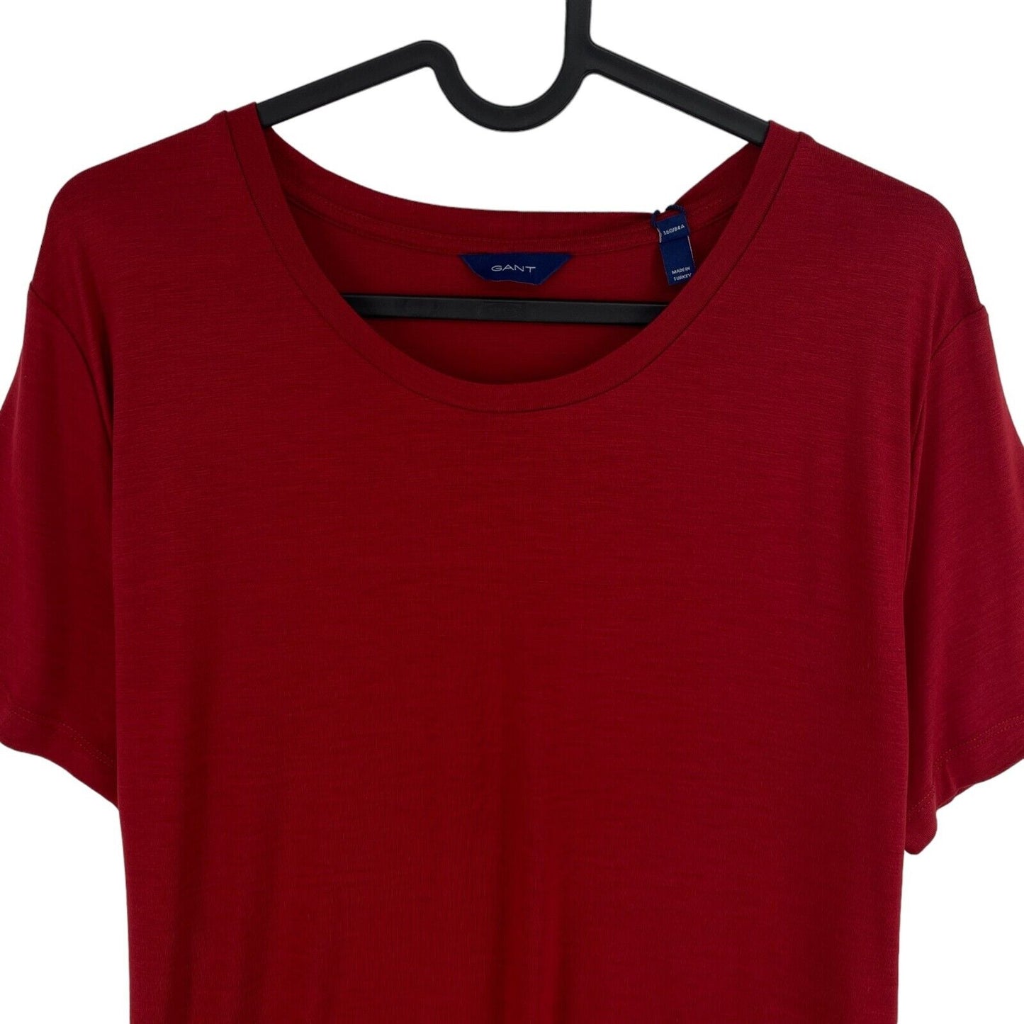 GANT Dark Red Light Weight Crew Neck T Shirt Size L