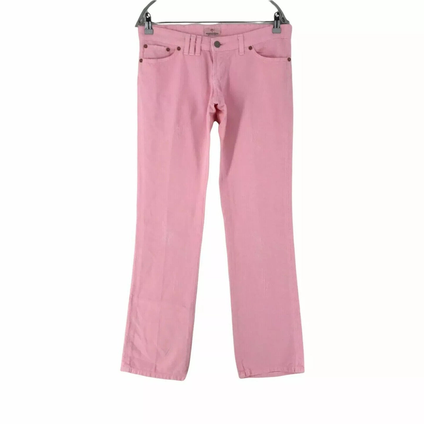 ROSSODISERA Women Pink Regular Straight Fit Jeans Size IT 42 W30 Made In Italy