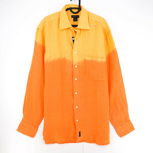 GANT Orange Cold Dye Tonal Dye Dress Fit Shirt Size S M L