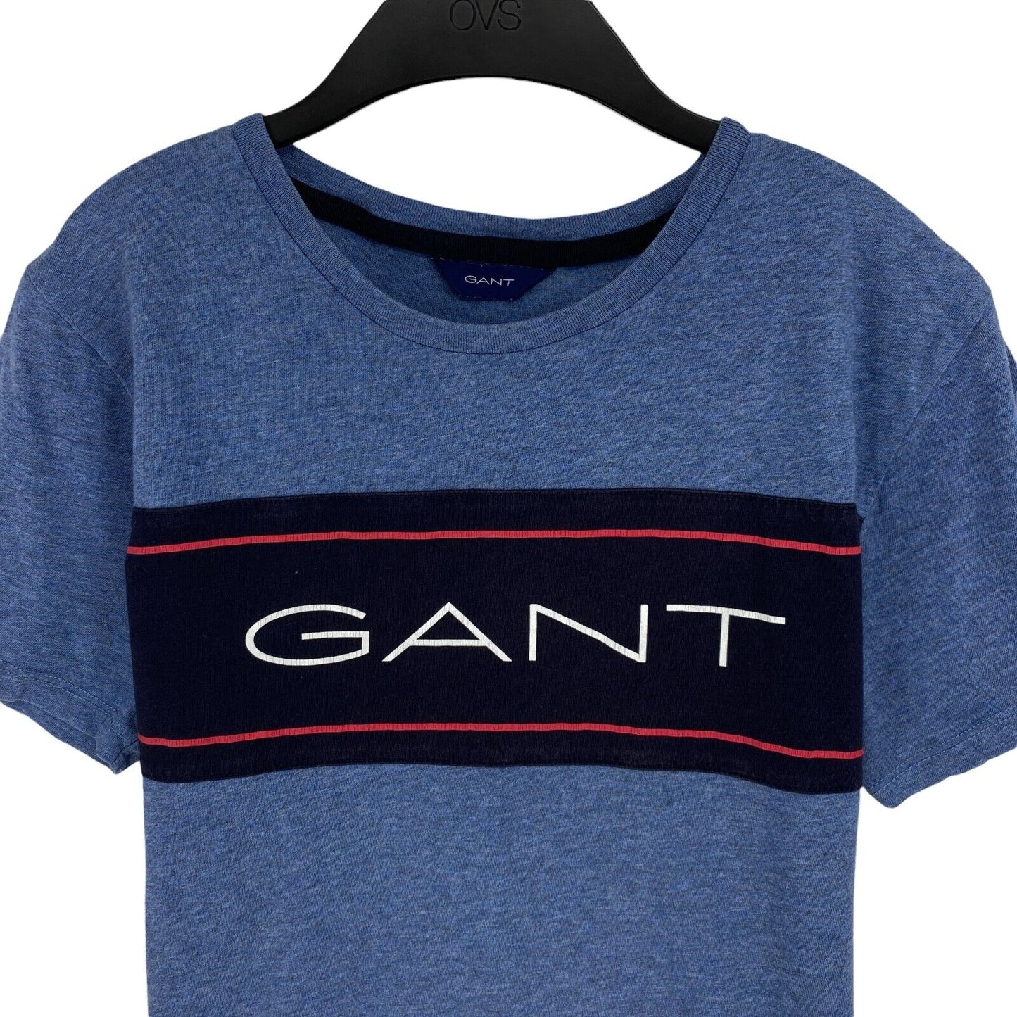 GANT T-shirt bleu à col rond pour garçon Taille 11-12 ans 146/152 cm