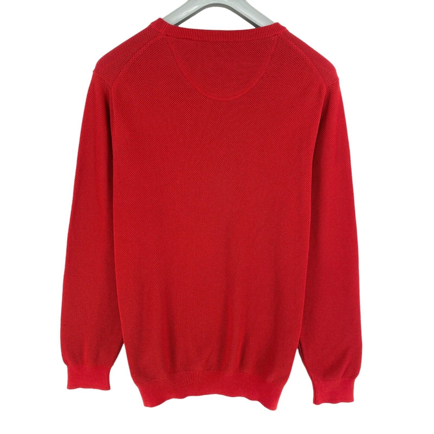 GANT Red Cotton Pique Crew Neck Sweater Jumper 2XL XXL