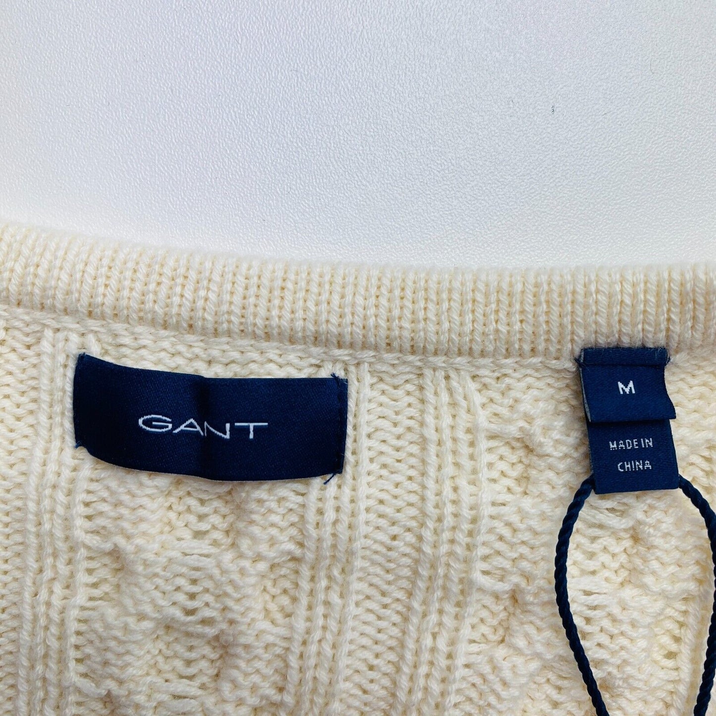 GANT Beige Cable Belted Wrap Cardigan Sweater Size M