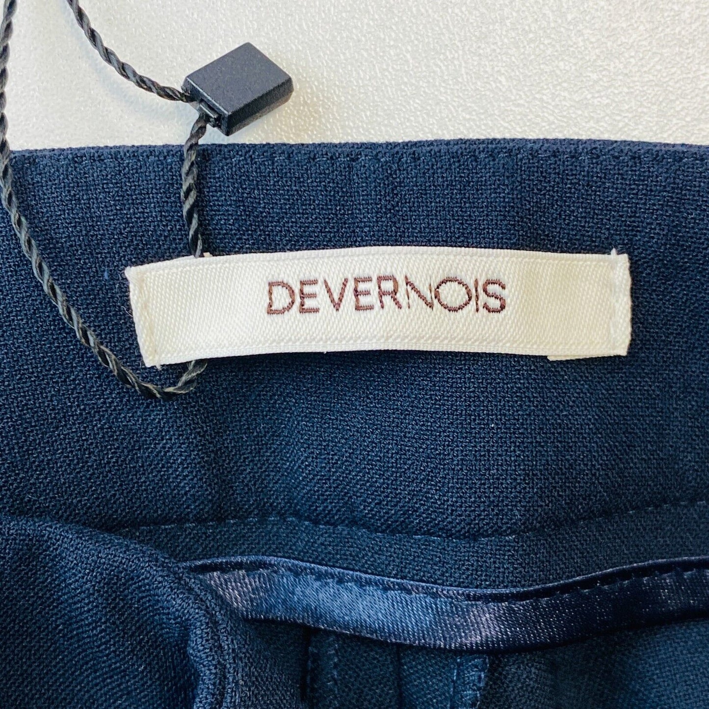 DEVERNOIS Women Dark Blue Slim Fit Trousers Size EUR 38 UK 10 W28