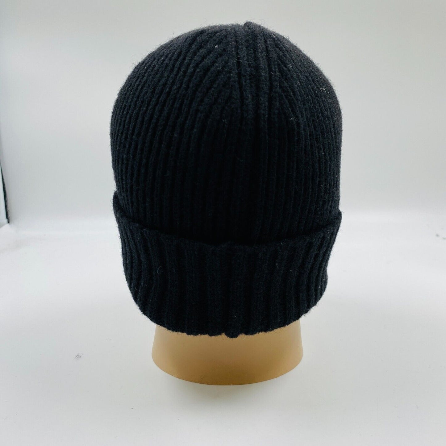 GANT Women Black Wool Blend Knit Beanie Winter Hat One Size