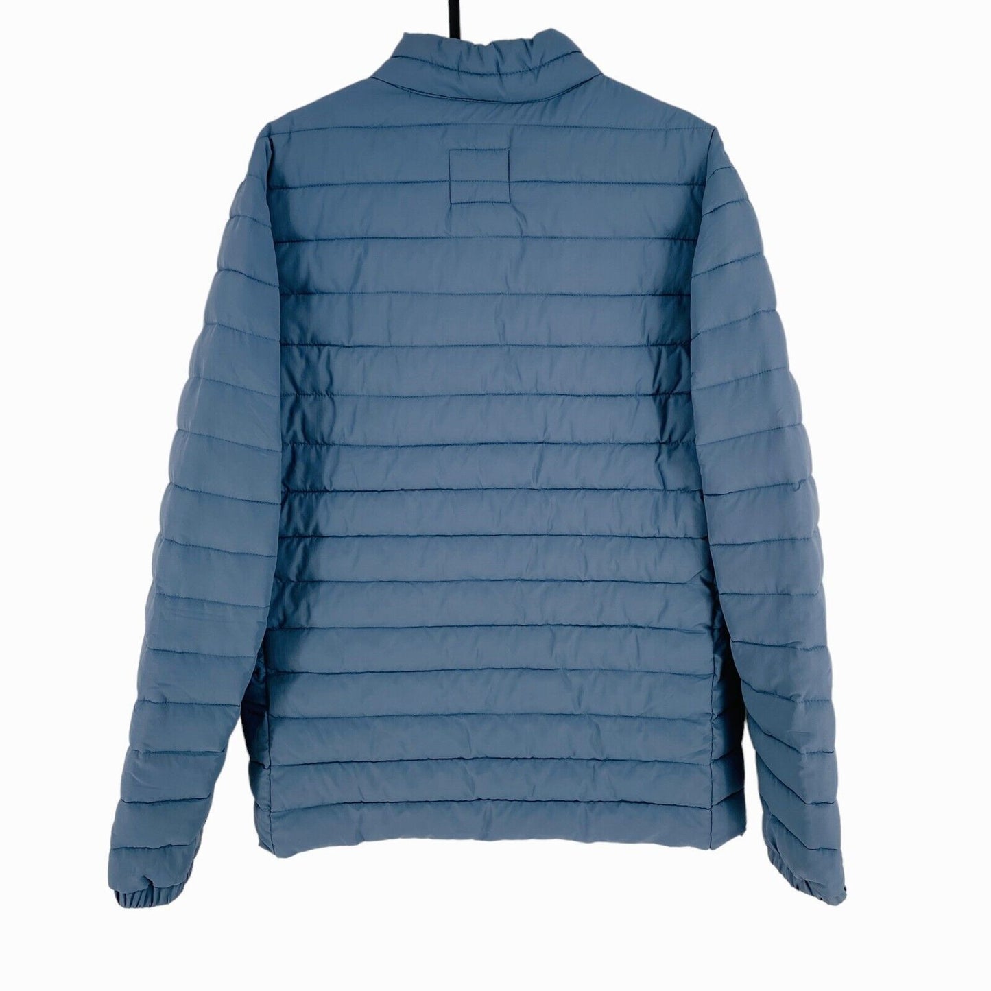 JACK&amp;JONES Herren Steppmantel, recycelter Pufferkragen, blau, Größe M