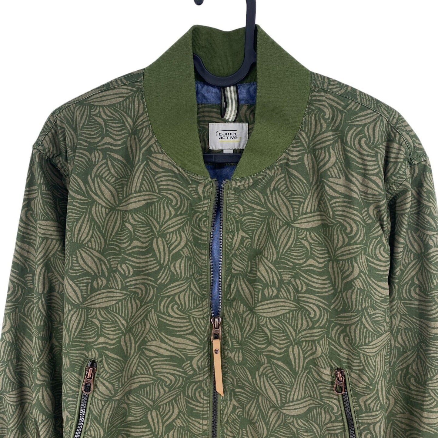 CAMEL ACTIVE Women Green Floral Bomber Jacket Coat Size EU 38 UK 10 US 8