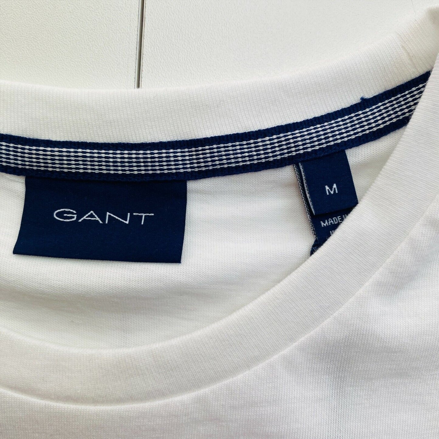 GANT T-shirt à col rond blanc Lock Up taille M