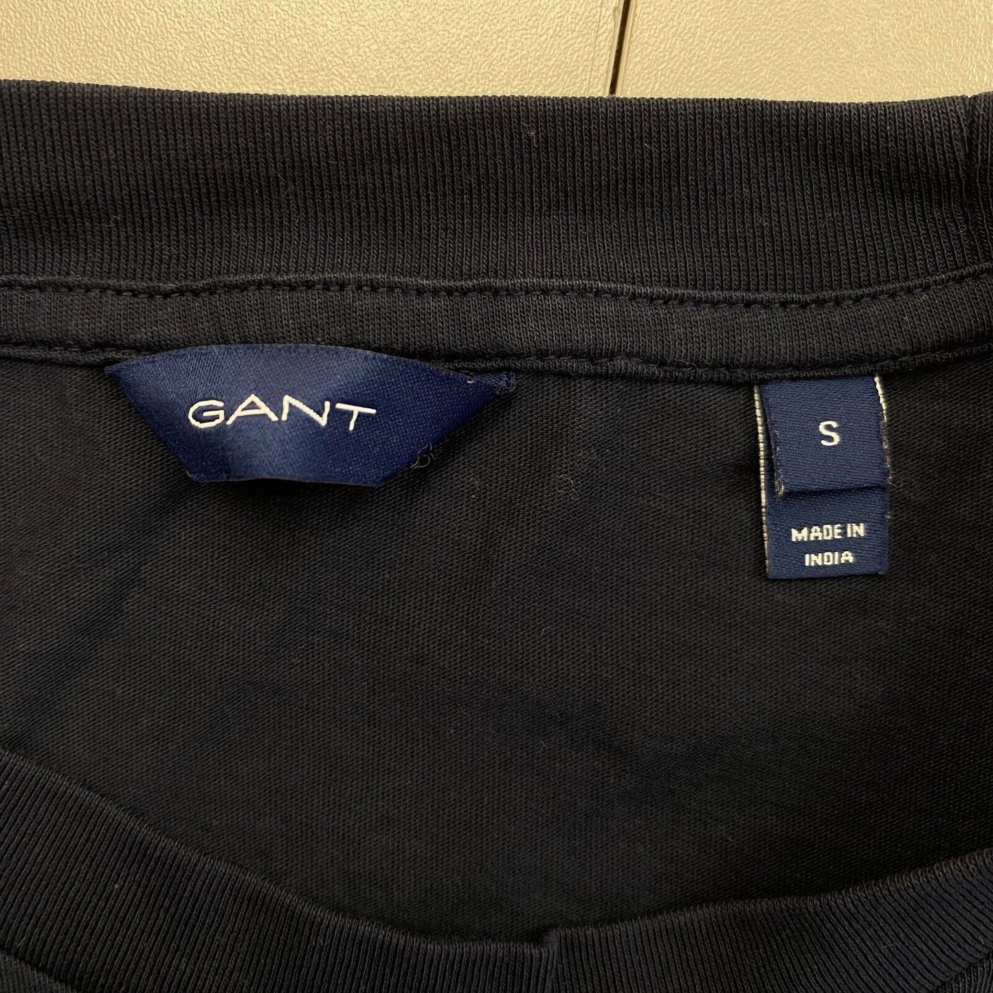 GANT Navy Blue Tonal Archive Shield Crew Neck T Shirt Size S