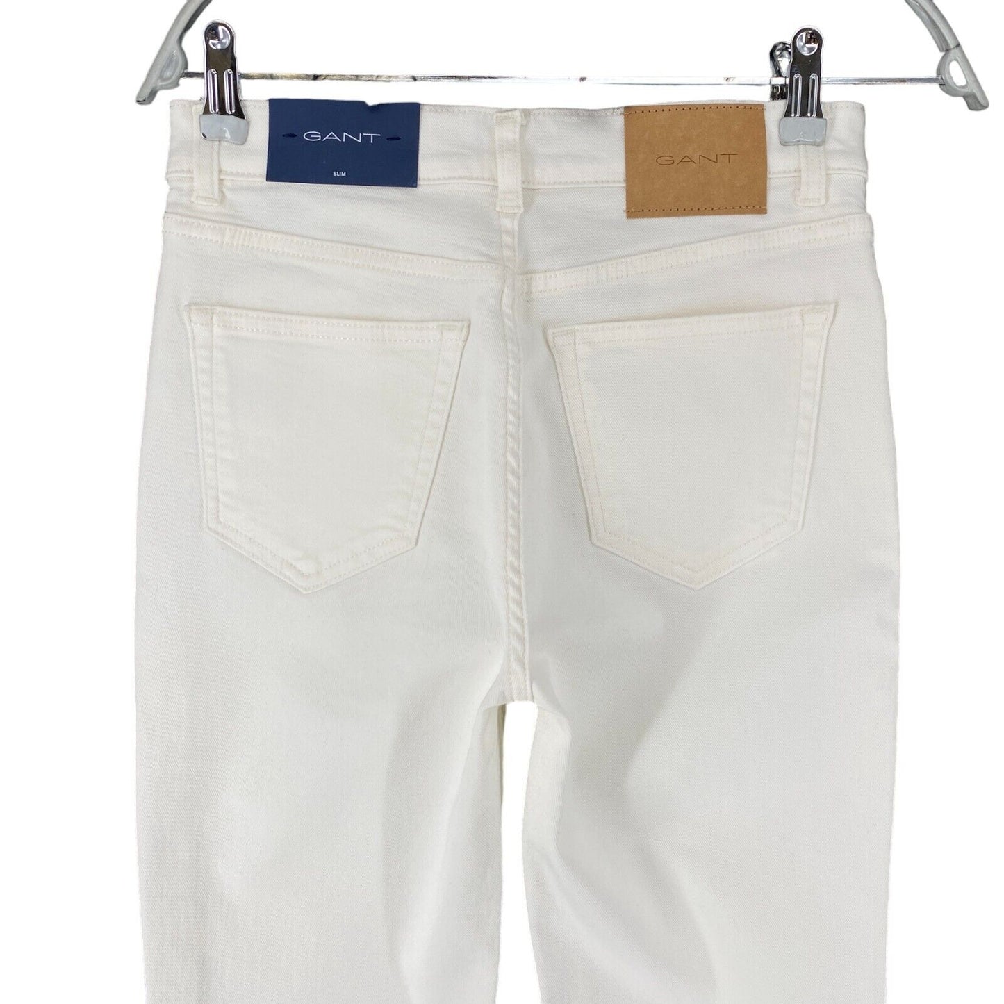 GANT Women White Slim Fit Cropped Jeans W26 L28