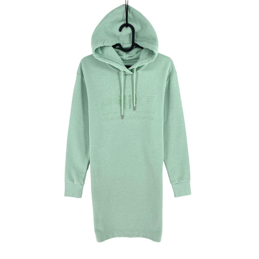 GANT Women Green Tonal Archive Shield Hoodie Jumper Dress Size XS