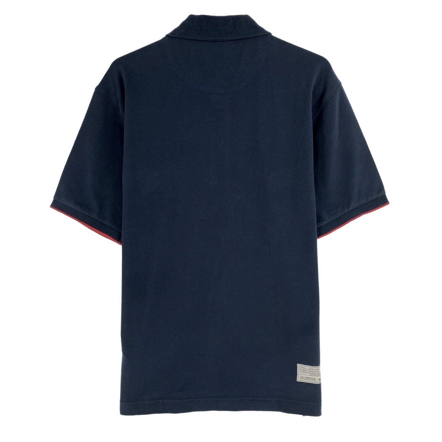 LA MARTINA Polo Bleu Marine Piquet Stretch Manches Courtes Taille L