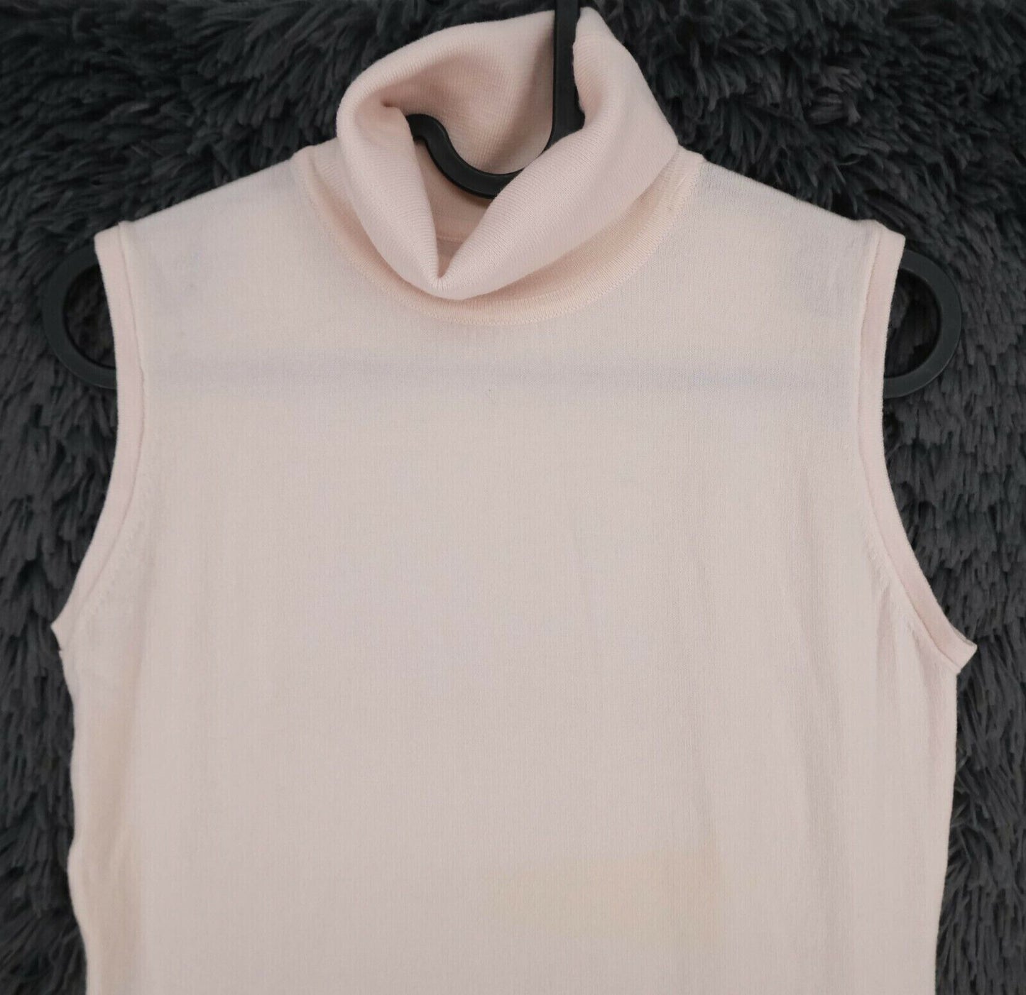 LANEROSSI Light Pink 100% Merino Wool High Neck Top Size 2 - M