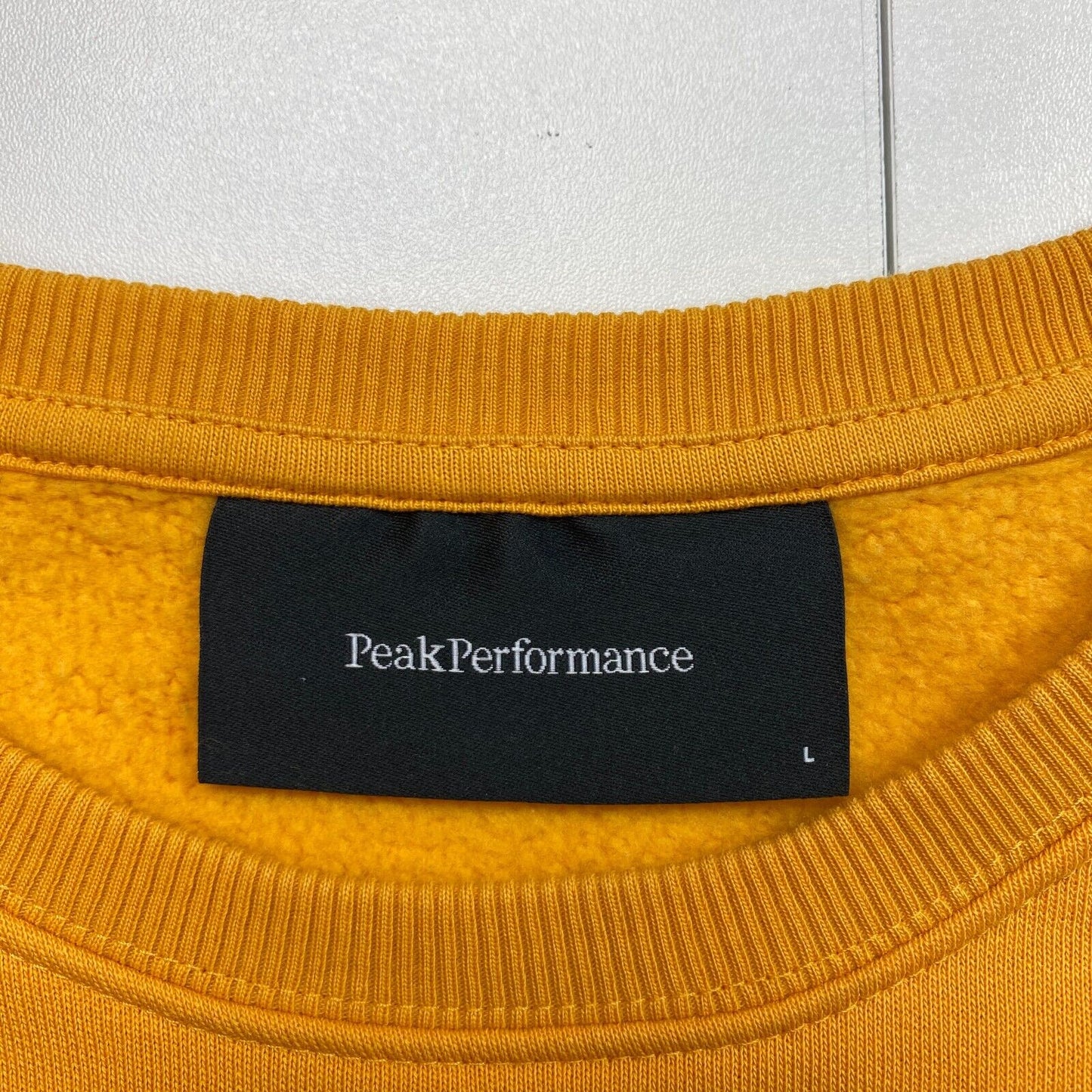 Peak Performance Yellow Original Crew Neck Sweater Jumper Size L