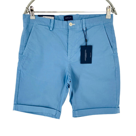 GANT ALLISTER Mens Light Blue Regular Fit Chino Shorts Size W30