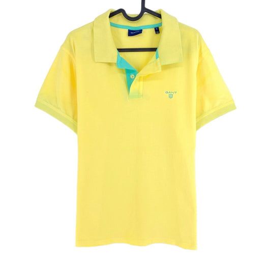 GANT Polo Pique Ruger à col contrasté jaune taille XL