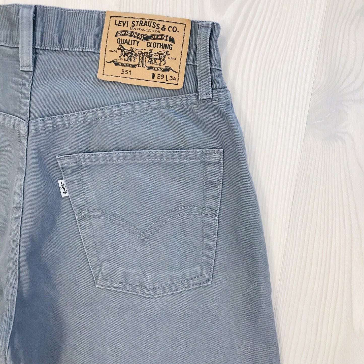 Levi's 551 Custom Made Grey Regular Fit Shorts Size W29