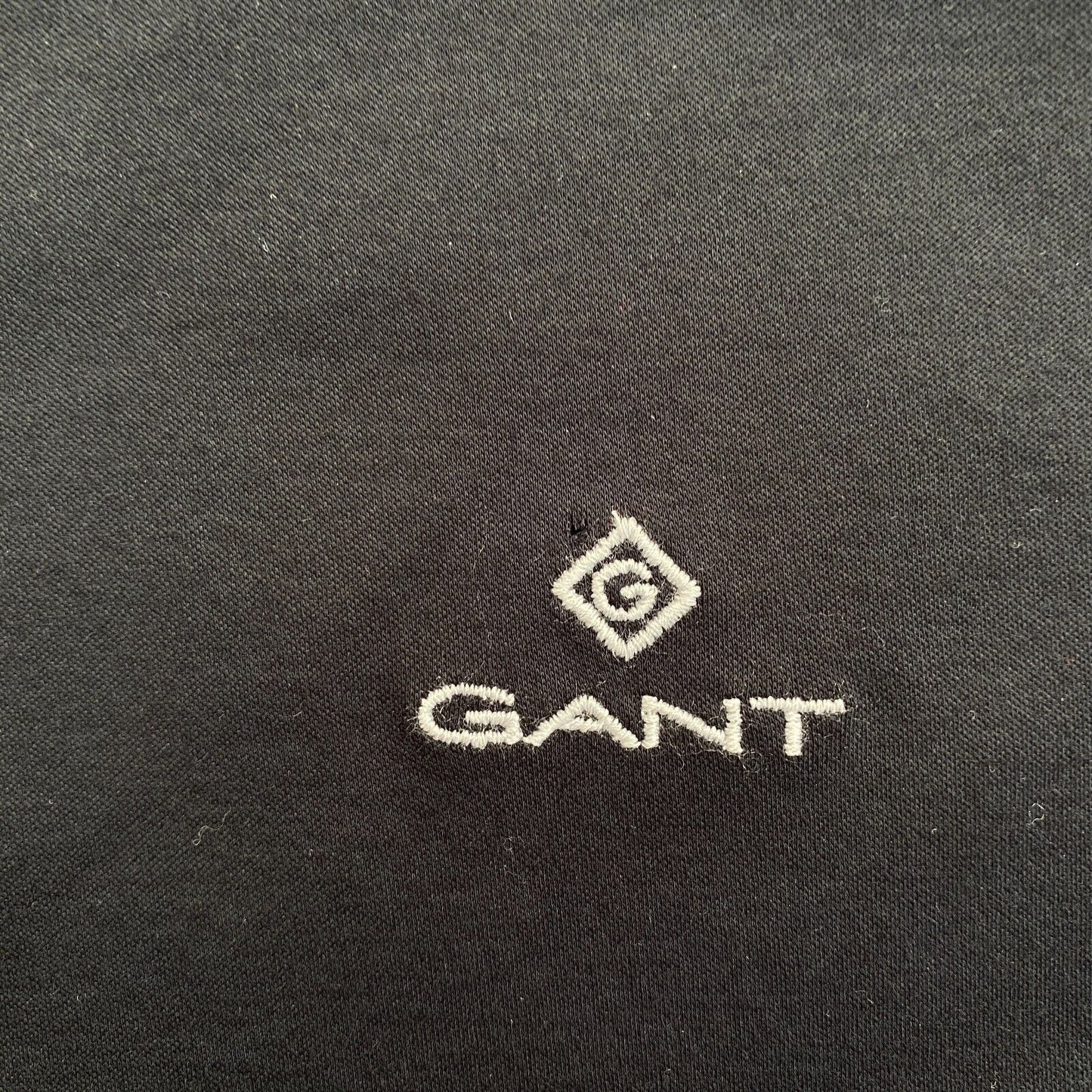 GANT Men Black Mercerized Jersey Rugger Short Sleeves Polo Shirt Size L