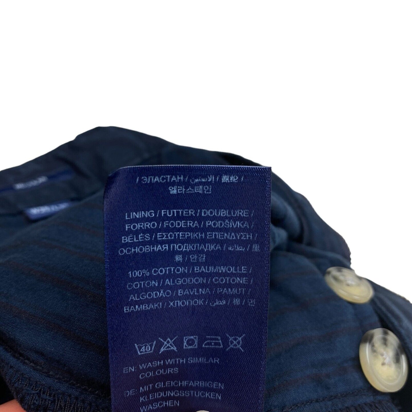 GANT Chinohose für jeden Tag, Marineblau, reguläre Passform, Größe W29 L32