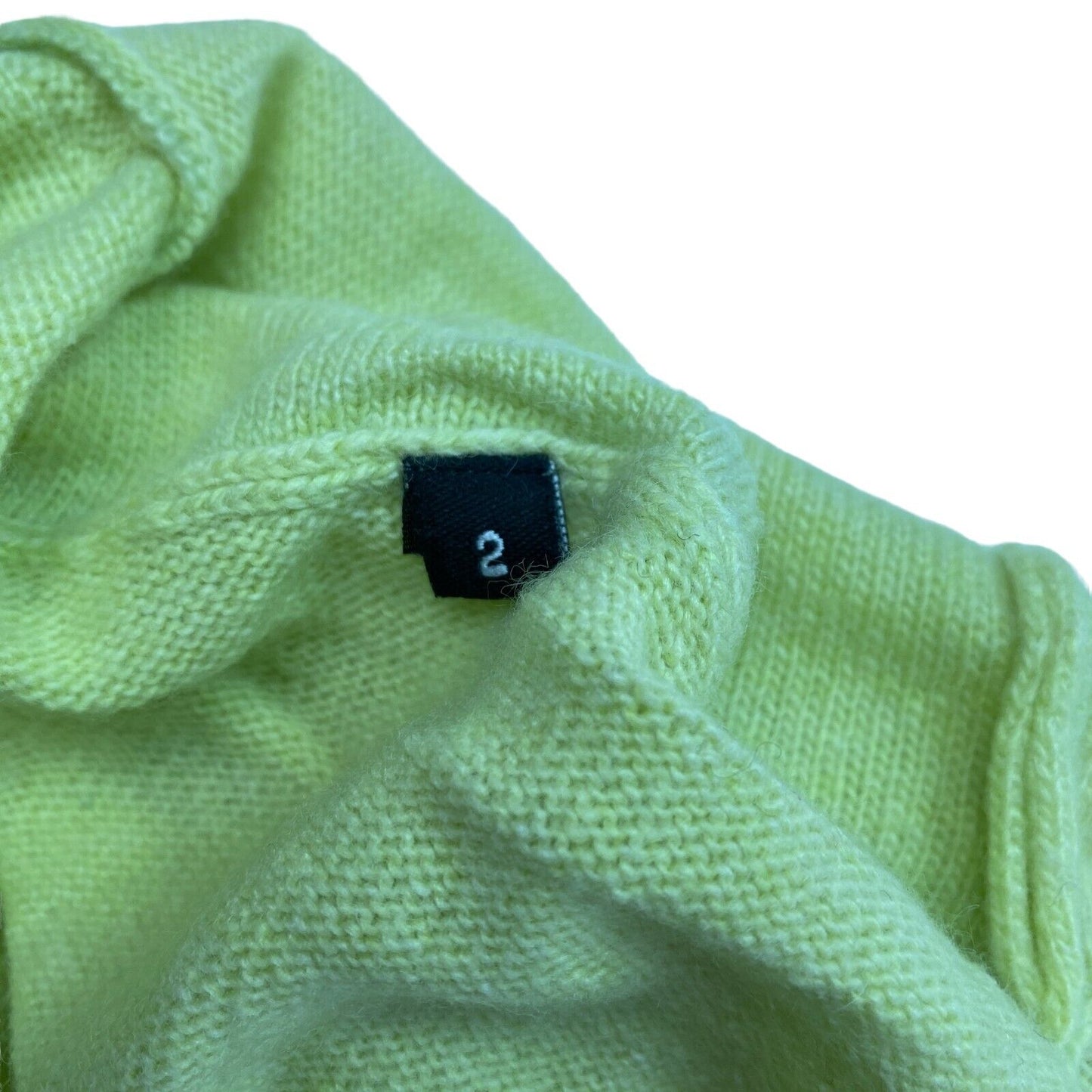 LANEROSSI Green Wool Cashmere Roll Neck Top Size 2 - M