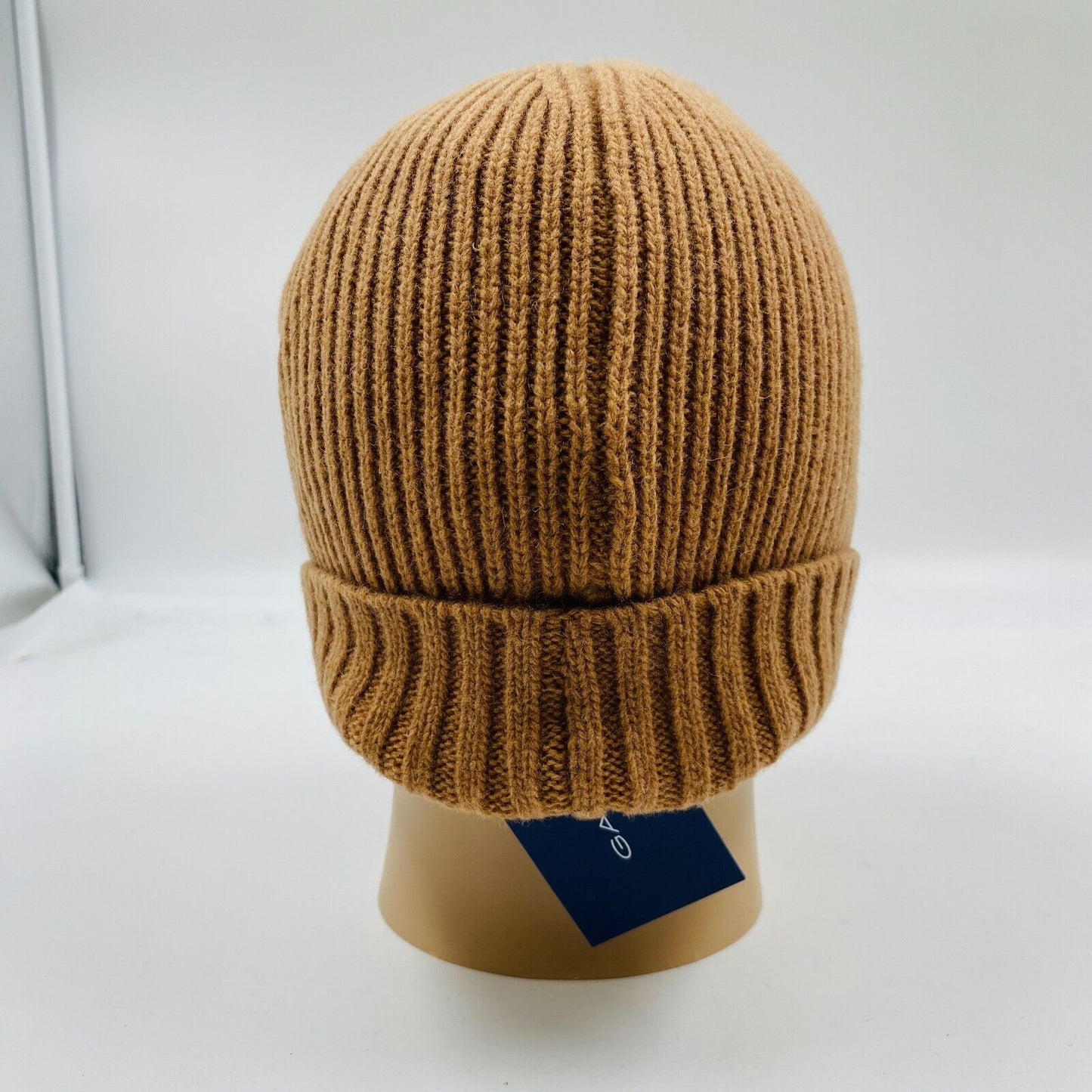 GANT Unisex Adult Brown Wool Blend Lined Beanie Winter Hat One Size