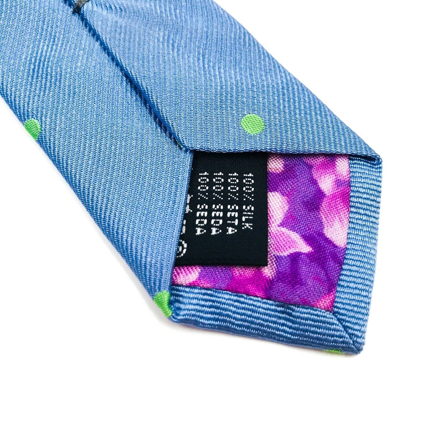 GANT Blue Green Polka Dot 100% Silk Tie Made In Italy